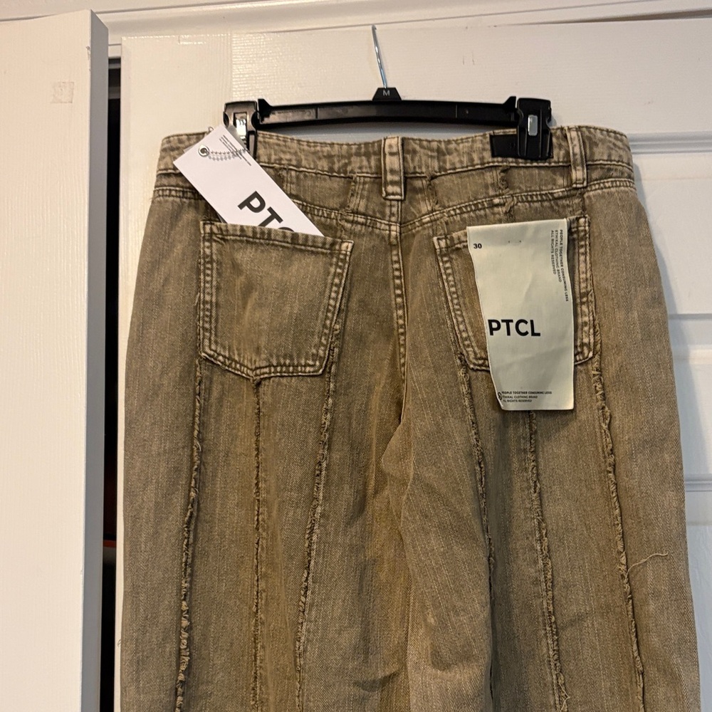 TCL Olive Distressed Jeans